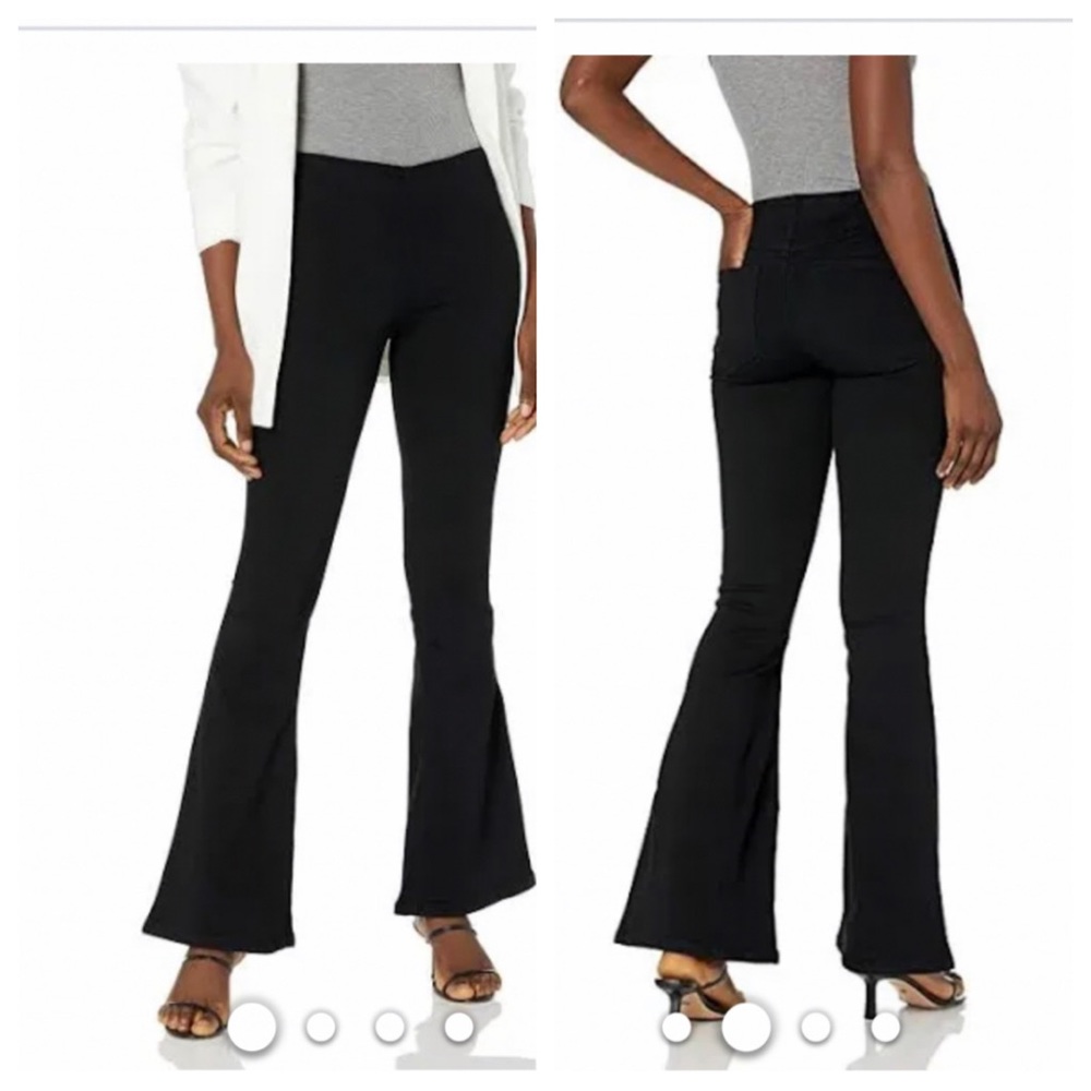 Ella Moss Black Flare Wide-Leg Jeans